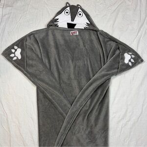 Lazy One Gray and White Animal Blanket